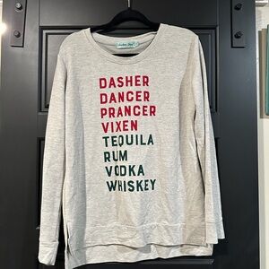 Gray Holiday Graphic Sweatshirt